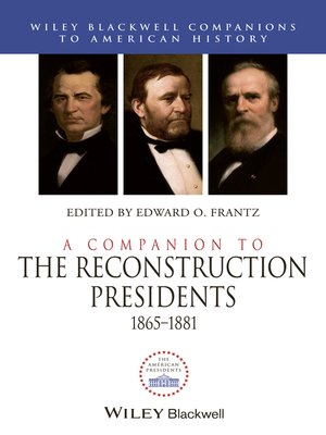 cover image of A Companion to the Reconstruction Presidents 1865-1881
